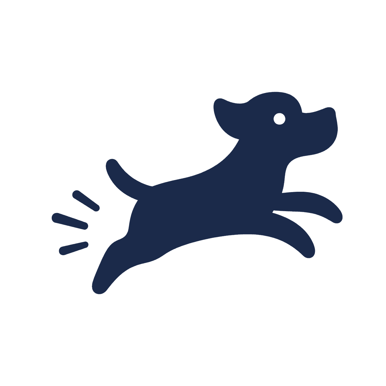 La mascotte Hopla Paws en plein saut